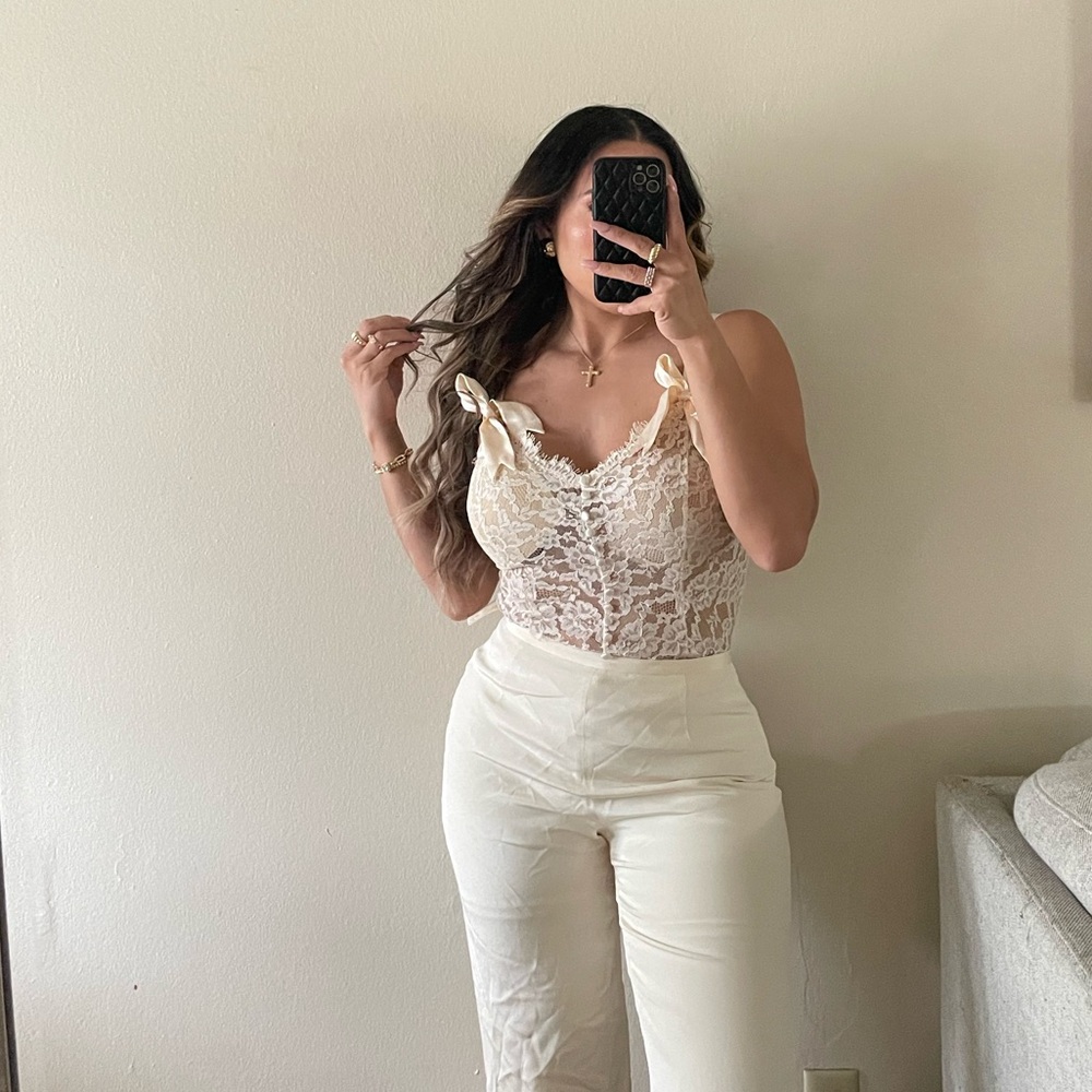 Vintage Victoria’s Secret lace sheer bodysuit